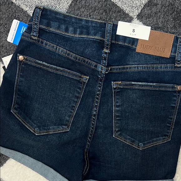 Women's Denim Shorts - Dark Blue - Picture 5 of 6